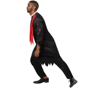 Scary Priest - Halloween fancy dress costume for men - black/red XXL