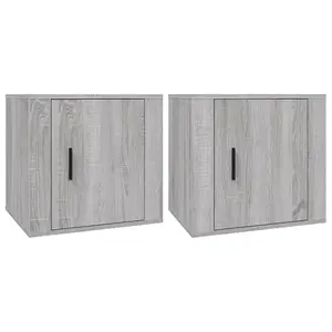 Berkfield Bedside Cabinets 2 pcs Grey Sonoma 50x39x47 cm