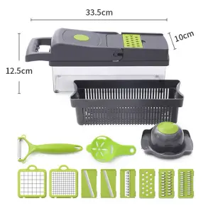 14 in 1 Slicing and Chopping Set with Grater Kitchen Vegetable Food Slicer Chopper Cutter