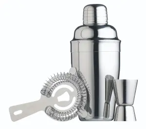 BarCraft Stainless Steel 3 Piece Cocktail Set