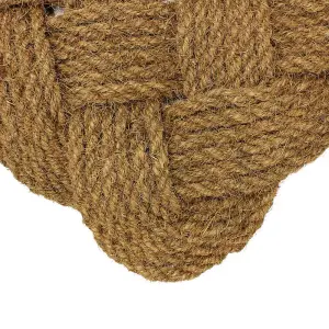 JVL Eco Friendly Woven Rope Coir Scraper Doormat 45x75cm