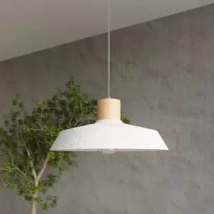 Afra Concrete Grey 1 Light Classic Pendant Ceiling Light