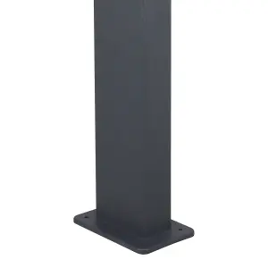 GoodHome Gambell Dark grey Mains-powered (wired) 1 lamp Integrated LED Outdoor Post light (H)600mm