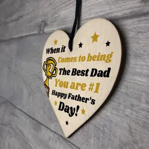 Fathers Day Gifts For Dad Daddy Father Wood Heart Thank You Daughter Son Gift