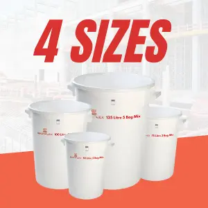 Plasterers Mixing Bucket 75 Litre 3 Bag Tubs Plastering buckets MasterMix