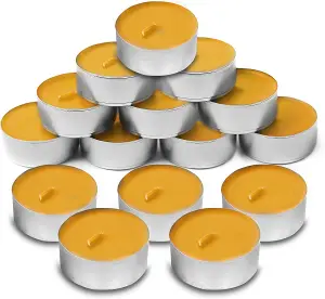 15pk Vanilla Tea Lights - Vanilla Tea Lights - Tea Light Candles - Long Burning Tealights - Scented Tea Light Candles - Vanilla