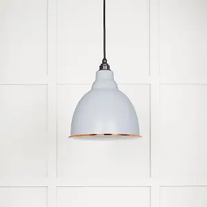 White Gloss Brindley Pendant in Birch