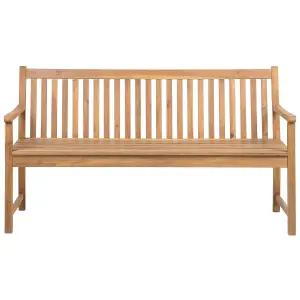 Garden Bench VIVARA Certified Acacia Wood Light Wood