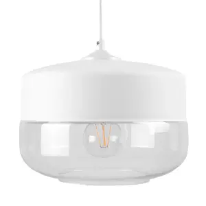 Glass Pendant Lamp White MURRAY