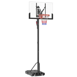 SPORTNOW 2.35-3.05m Basketball Hoop and Stand with Weighted Base and Wheels