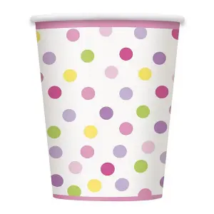 Unique Party Paper Stork Baby Shower Party Cup (Pack of 8) Multicoloured (One Size)