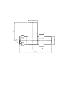 KeenFix Square Black Towel Rail & Radiator Straight Valves