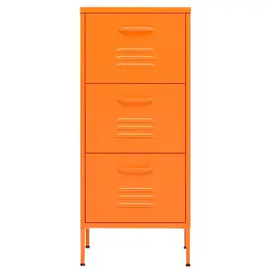 Berkfield Storage Cabinet Orange 42.5x35x101.5 cm Steel