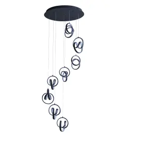 Anson Lighting Milo Sand Black Integrated LED Ceiling Pendant