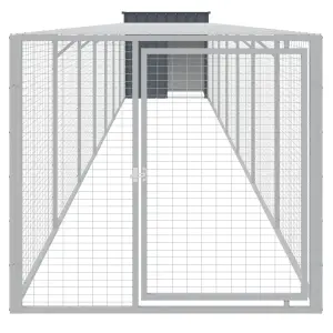 Chicken Cage with Run Anthracite 110x813x110 cm Galvanised Steel