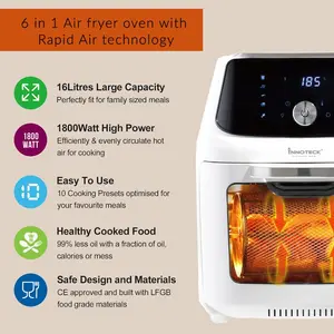 Innoteck Kitchen Pro 16 L Digital Air Fryer Oven Glossy White