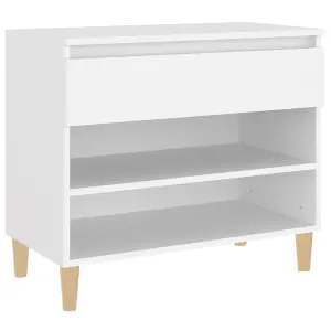 Berkfield Shoe Cabinet White 70x36x60 cm Engineered Wood