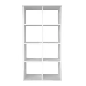 GoodHome Mixxit White Freestanding 8 shelf Rectangular Shelving unit, (H)1426mm (W)735mm