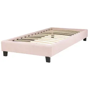 Boucle EU Single Bed Light Pink ROANNE