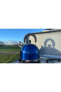 OLPRO 2 Litre Stainless Steel Whistling Kettle (Blue)