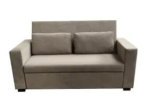 RAVENA 2 Seater Pull out Sofabed in Taupe