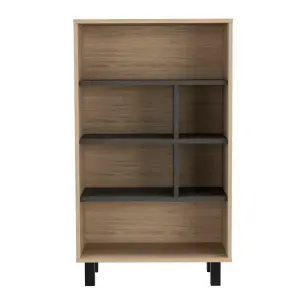 Low bookcase, washed oak & grey, Harvard range