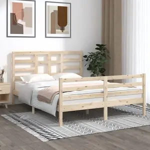 Berkfield Bed Frame Solid Wood 150x200 cm 5FT King Size