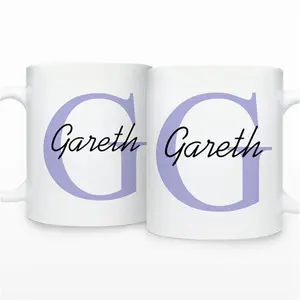 Personalised Mug - Any Name And Initial Choose Colour