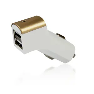 FX Factory Powabud Twin Socket USB 2.1A Car Charger, Gold