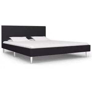 Berkfield Bed Frame Black Fabric 150x200 cm 5FT King Size