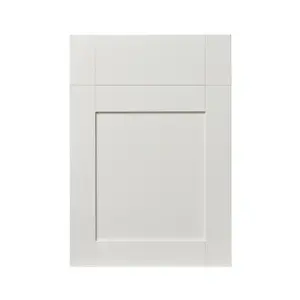 GoodHome Alpinia Painted Matt ivory wood effect Shaker Door & drawer 500mm