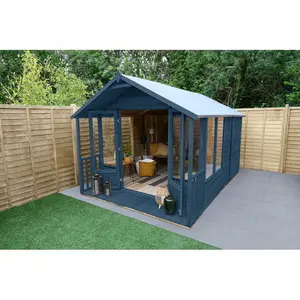 4Life 8x12 Pressure Treated Double Door Apex Summerhouse No