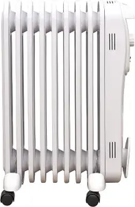 Schallen Portable Electric Slim Oil Filled Radiator Heater with Adjustable Temperature Thermostat 2000W 9 Fin