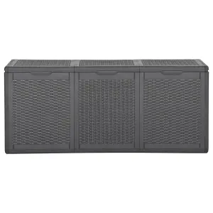 Berkfield Garden Storage Box 270L Black PP Rattan