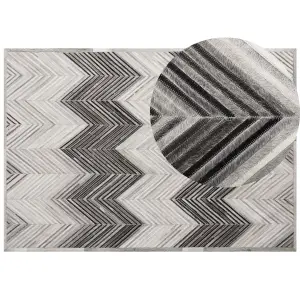 Cowhide Area Rug 160 x 230 cm Grey AYTEPE