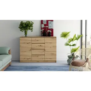 Tian 4 Drawer Combi Chest Oak Artisan