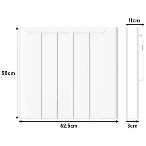 MYLEK Ceramic Panel Heater Radiator Electric with WIFI Smart APP, Programmable Digital Timer