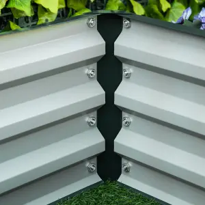 Outsunny Raised Garden Bed Elevated Planter Box for Flowers Green