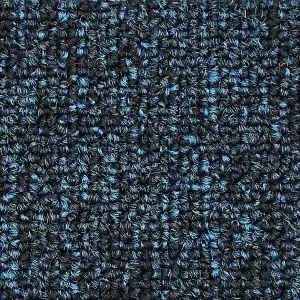 Blue Black Carpet Tiles  For Contract, Office, 3.5mm thick Tufted Loop Pile, 5m² 20 Tiles Per Box