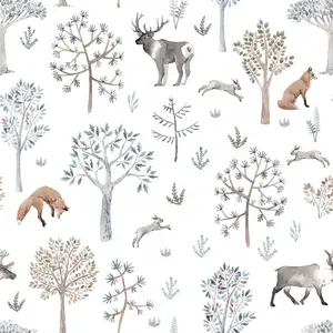 Woodland Dreams Wallpaper In Earthy Tones