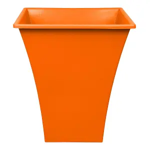 simpa 2PC Orange Large Metallic Style Plastic Planters.