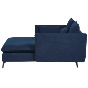 Fabric Chaise Lounge Blue CHARMES