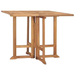 Berkfield Folding Garden Dining Table 90x90x75 cm Solid Teak Wood