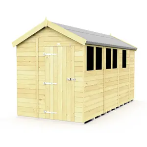 DIY Sheds 6x13 Apex Shed - Single Door With Windows