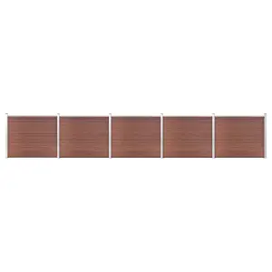 Berkfield Fence Panel Set WPC 872x146 cm Brown