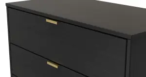 Madrid 4 Drawer Chest in Black Ash (Ready Assembled)