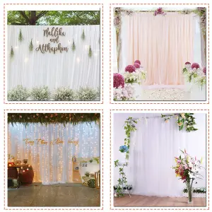 3x3 Metres Ice Silk Backdrop Photography Curtains, White