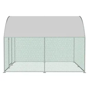 KCT Large Walk-In Chicken Run / Duck Pen - 2.5 x 3m - Outdoor Garden Pet/Dog Enclosure Kennel Hen Coop - Galvanised