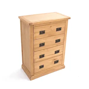 Lucca 4 Drawer Chest of Drawers Bras Drop Handle