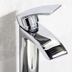 Tyrell Polished Chrome Deck-mounted Tall Basin Mono Mixer Tap